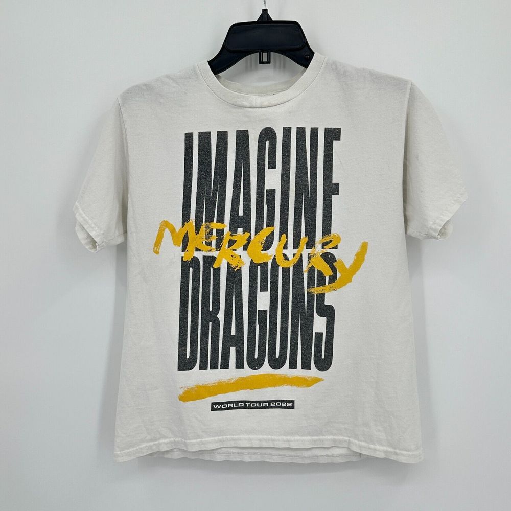 Imagine Dragons World Tour 2022 Tshirt Kids‎ Large White Black Concert Merch Tee